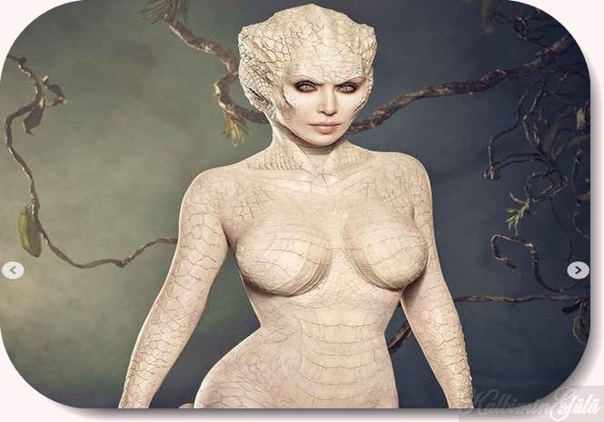 Kim Kardashian, Cadılar Bayramı'nda 'Albino' timsah kılığına girdi! : Magazin Haberleri!